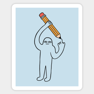 Drawing middle finger Magnet